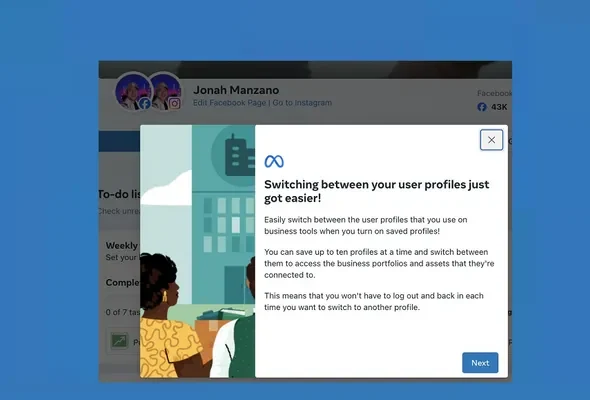 Meta amplía las conexiones de perfiles para Business Suite