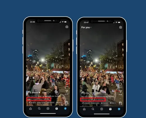 Experimentos de Instagram con consejos de rendimiento de carretes in-stream