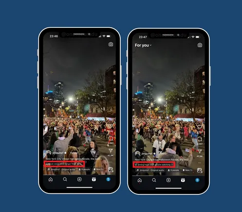 Experimentos de Instagram con consejos de rendimiento de carretes in-stream