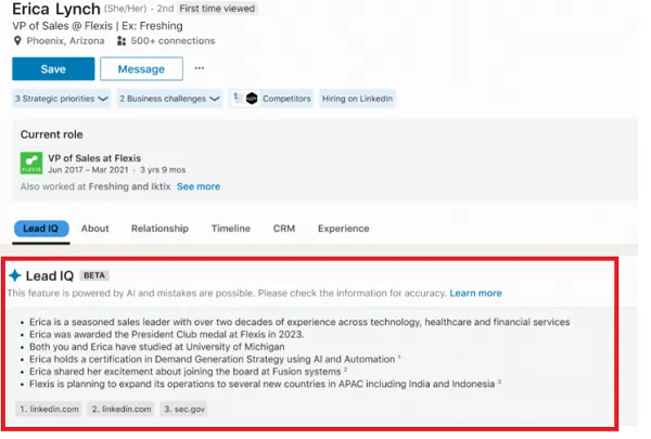 LinkedIn agrega más herramientas de asistencia de inteligencia artificial a Sales Navigator