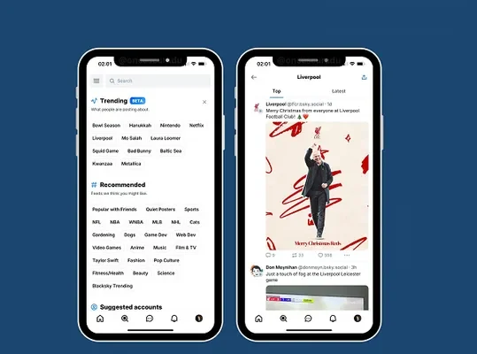 Bluesky agrega temas de actualidad y supera los 25 millones de usuarios
