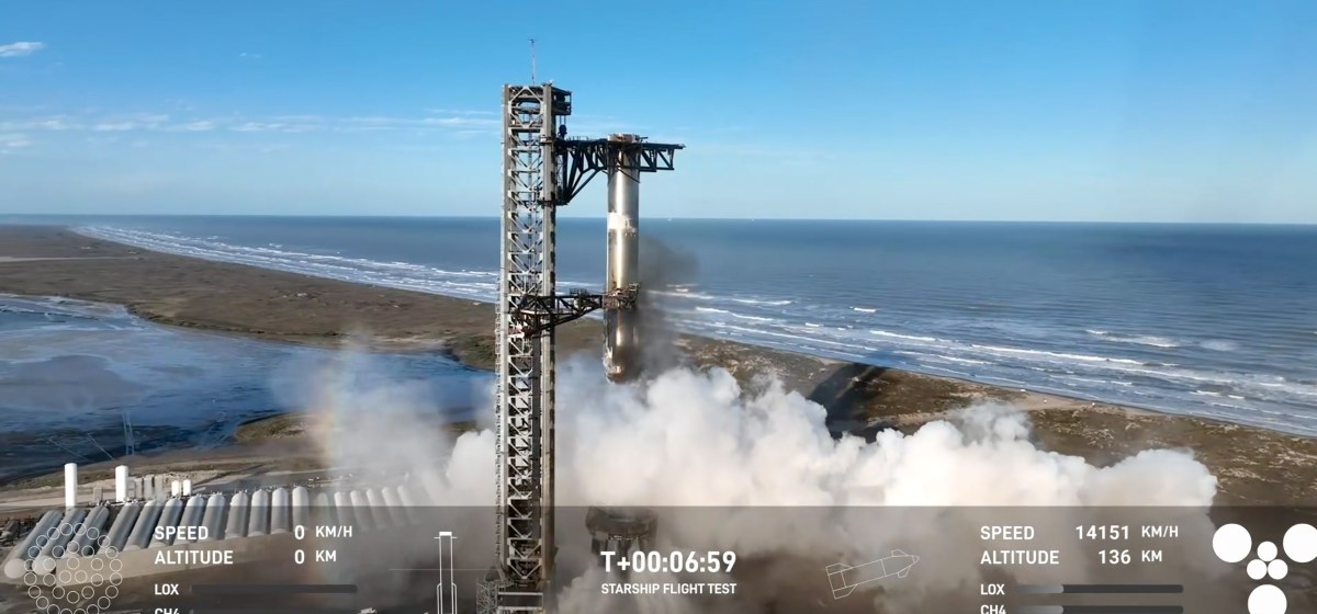 SpaceX atrapa el propulsor Starship por segunda vez y pierde la nave debido a una 'anomalía' en el espacio