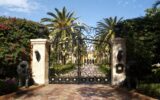 Gate to mansion driveway