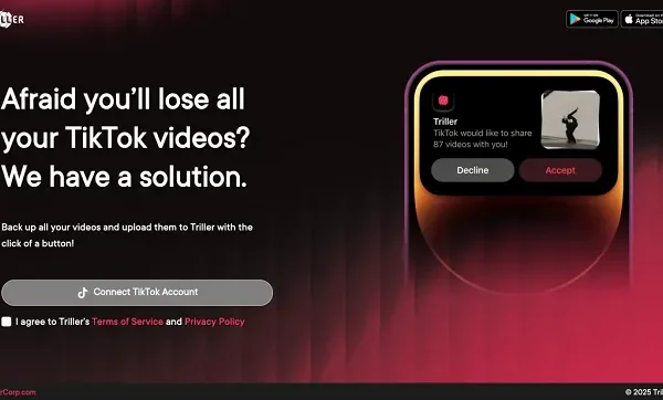 Triller lanza una aplicación para descargar tus clips de TikTok