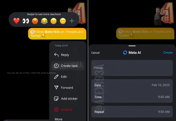 Instagram prueba tareas basadas en IA a través de DMS