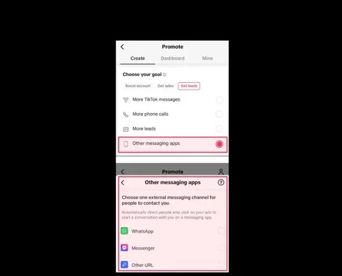 TikTok permitirá a los usuarios desviar los cables a otras aplicaciones de mensajería