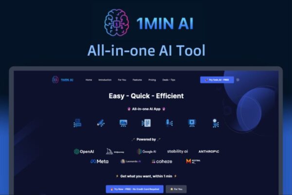 Potencia tu equipo con 1min.AI, ahora por menos de $80 de por vida