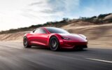 Red Tesla Roadster Hero