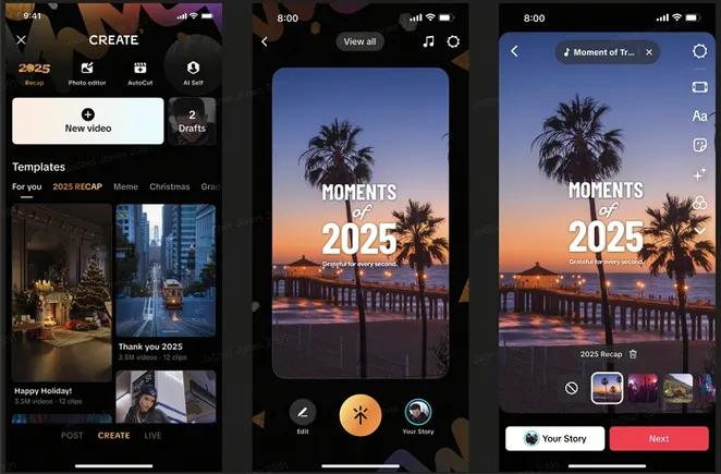 TikTok agrega animaciones de temporada y resúmenes personalizados del año